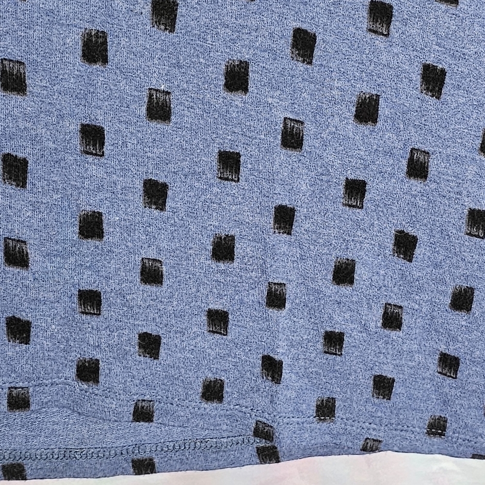 Kensie Women's Blue & Black Dot Print Long-Sleeved Top Size XL - Picture 6 of 11